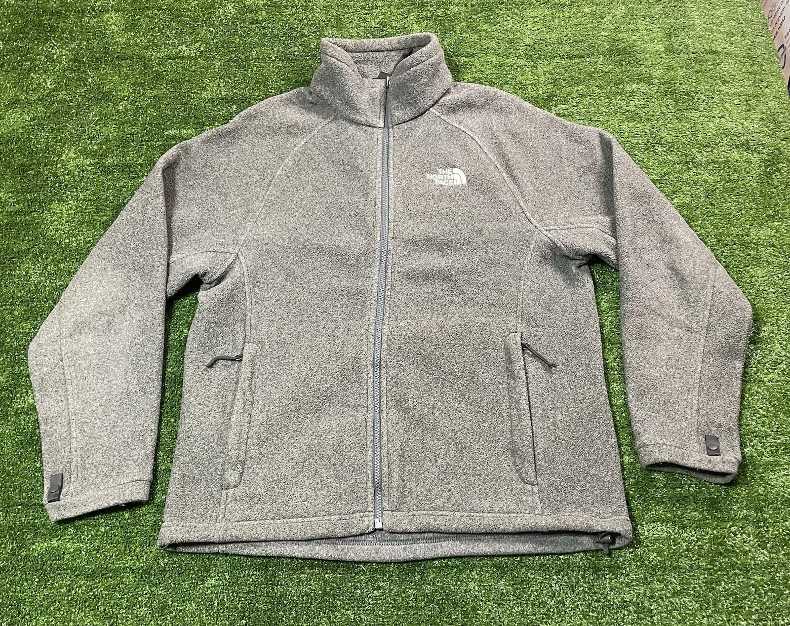 The North Face Full Zip Up Fleece Jacket All Gray MEDIUM