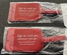 TWO Viking Cruise Luggage Tags Red Leather Authentic NEW w/TWO Viking Stickers! — photo 3