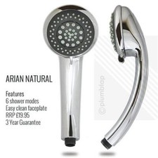 Shower Head Handset for Electric Showers - in Chrome White Gold