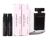 NARCISO RODRIGUEZ FOR HER EDT .8ml .02fl oz x 2 PERFUME SPRAY SAMPLES