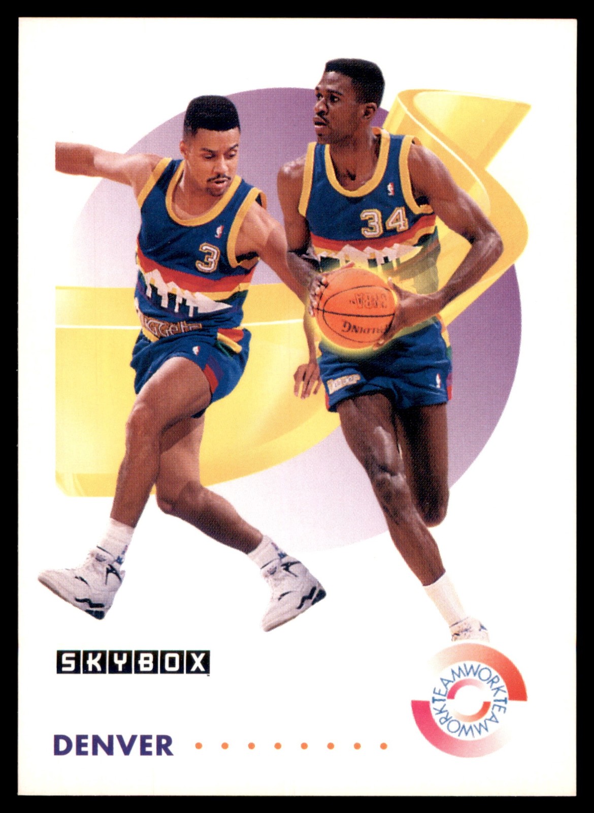 1991-92 SkyBox #465 Chris Jackson / Reggie Williams TW Denver Nuggets