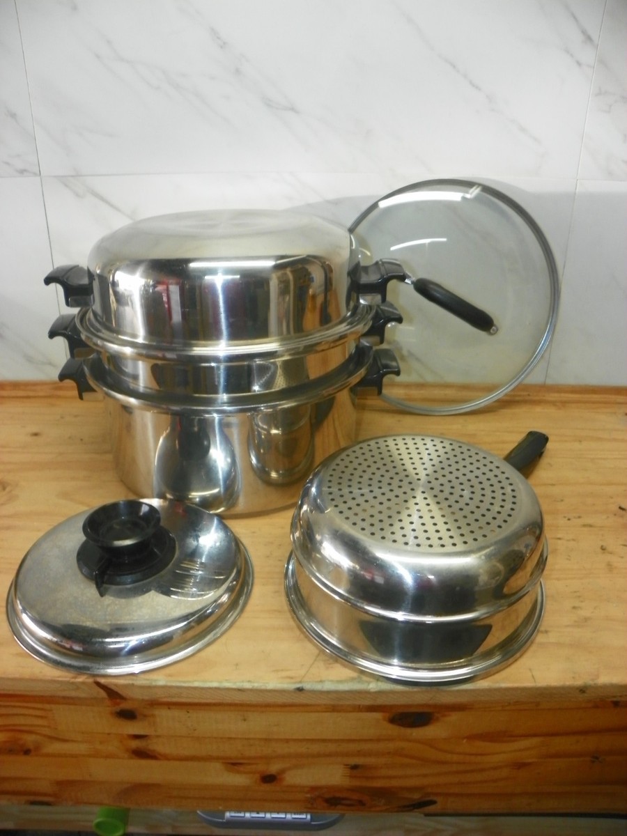 ROYAL QUEEN MULTI-CORE 5-PLY COOKWARE SET 6 PC DOME LID READ
