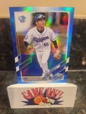 2021 Topps Chrome NPB Ryuku Tsuchida Blue Refractor Rookie RC #ed 39/150 BUF
