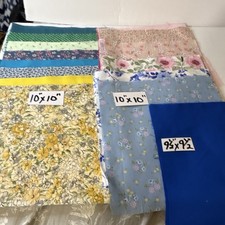 50 Precuts Floral and Solids 10"x10" Squares 9.5"x9.5"