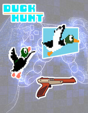 Duck Hunt Retro Video Games 4pc Sticker Pack