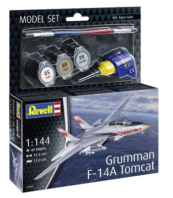 REVELL - MODEL SET - Kampfflugzeug GRUMMAN F-14A Tomcat zum Zusammenbau mit F...