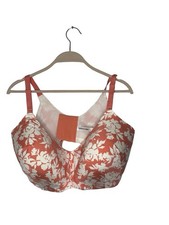 TORRID Curve Bra Sz 40 H wireless orange white floral