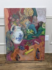 Estate Sale Collection Texas Artist Acrylic Painting Canvas 30" x 40" 