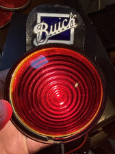 Vintage 1920s Buick Type A Tail Stop Light W Bracket Porcelain Enamel Emblem