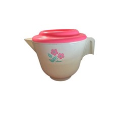 Fisher-Price Toy Teapot Kids OS Cream Pink Excellent 1982 Floral Vintage 72009