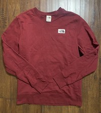 The North Face Heritage Patch Crew Sweatshirt Men  s Medium Pullover Fleece Red