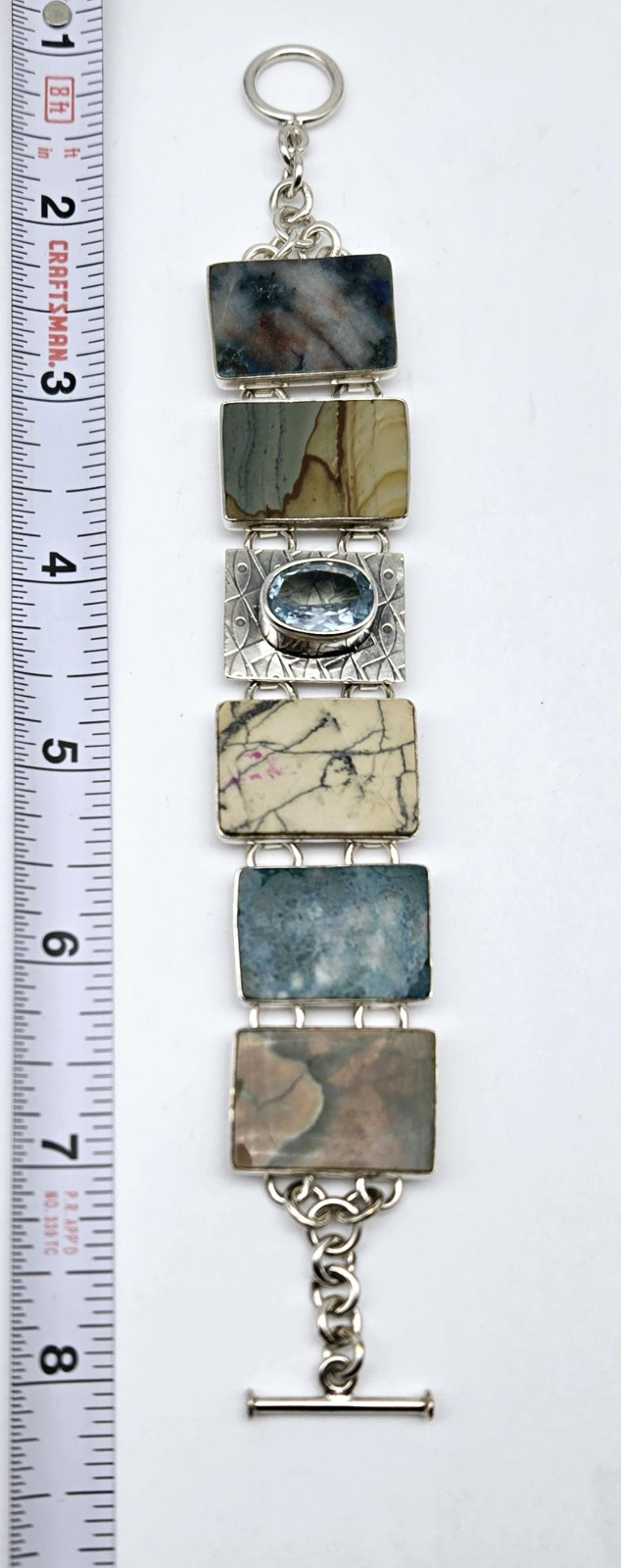 Echo of the Dreamer Boho Silver Multi-Gemstone Bracelet 7