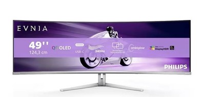 Philips Evnia 49M2C8900 49 Zoll DQHD Curved QD-OLED 32:9 240 Hz Monitor
