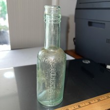 Vintage Antique LEA PERRINS WORCESTERSHIRE SAUCE Green Bottle