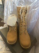 New Women’s Timberland Teddy Fleece Waterproof Fold Down Boot UK 6