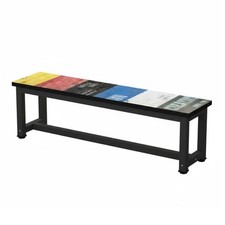 Low Backless Bench Long-Lasting Rectangular Frame Bench Easy to Clean
