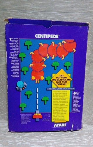 CENTIPEDE (ATARISOFT, 1983, COMMODORE VIC-20) RARA CAJA GRANDE completa en caja original - Imagen 7 de 7