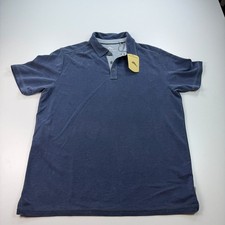 NEW Tommy Bahama Polo Shirt Mens Large Blue Lyocell Blend Comfort Beach Casual