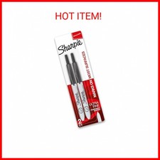 SHARPIE Retractable Permanent Markers, Ultra Fine Point, Black, 2 Count