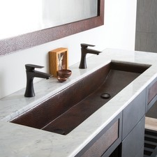 Native Trails CPS208 Trough 48 Bathroom Sink Antique Copper