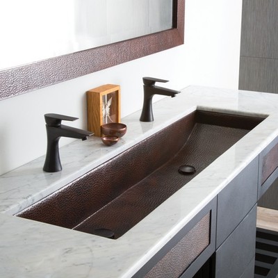 Native Trails CPS208 Trough 48 Bathroom Sink Antique Copper