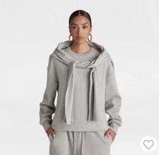 kbb by kahlana Women s Long Sleeve The Double Layer Crewneck Sweater Large