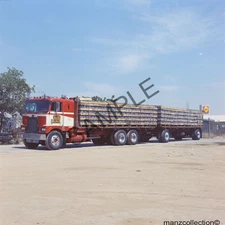8X10 color semi-truck photo  -  Mack G sleeper TRAILS TRUCKING