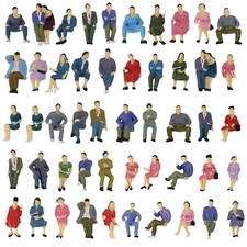 P4302 50pcs all Seated 1:43 Painted Figures Passenger O Scale