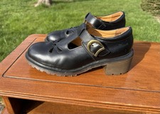 Rare Vintage Dr Martens Womens UK 7 US 9 Black Babies Chunky Mary Jane Shoes