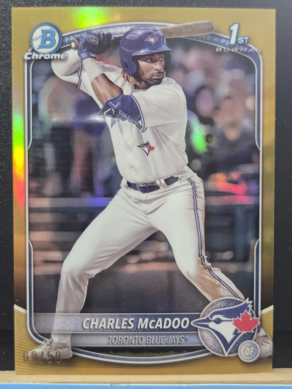 2025 1st Bowman Chrome Charles McAdoo Gold Refractor /50 #BCP150  09/50