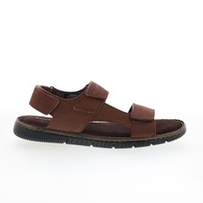 Rockport Jhett RMJHETT Mens Brown Leather Strap Sport Sandals Shoes