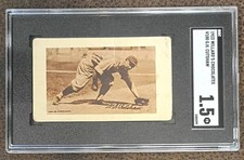 1923 Willard's Chocolate Baseball (V100) G.W. Cutshaw Detroit Tigers SGC 1.5