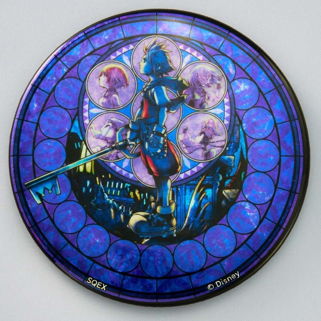 Kingdom Hearts Badge Collection Plus Hologram Stained Glass 75mm Disney