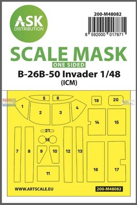 ASKM48082 1:48 ASK/Art Scale Mask - B-26B-50 Invader (ICM kit)