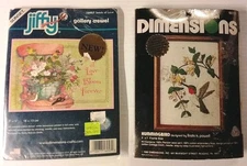 Dimensions "Hummingbirds" & Sunset "Seeds Of Love" Crewel "New"