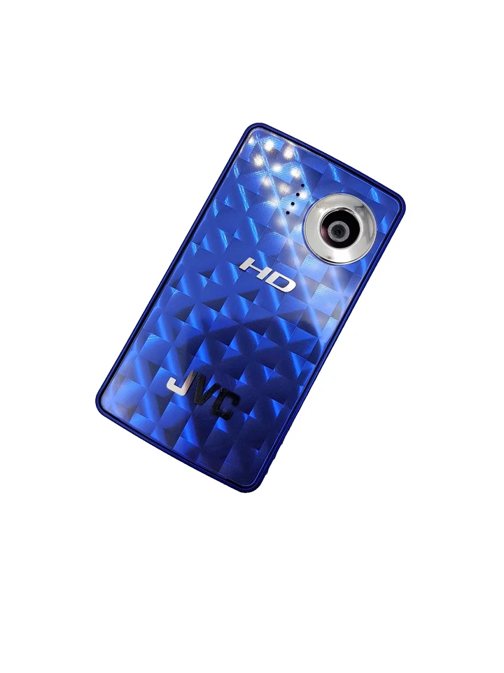 JVC GC-FM1AE PICSIO HD Memory Camera Portable Pocket Video Camcorder - Blue - Image 3 of 4