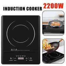 2200W Portable Induction Cooktop with English Touch Panel & Presets