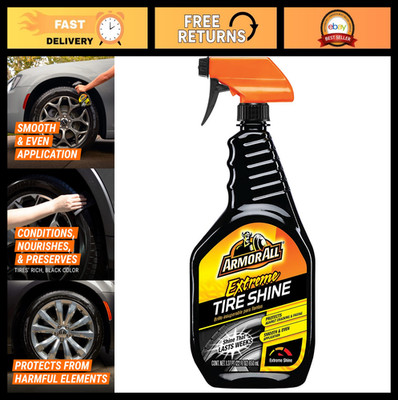 Extreme Tire Shine Spray - 22 Fl Oz, 6 Pack - Tire Cleaner & Protectant, High Gl