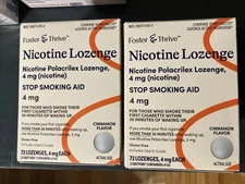 Lot of 2 Cinnamon Lozenges Foster & Thrive 4mg Nicotine Exp: 2026.