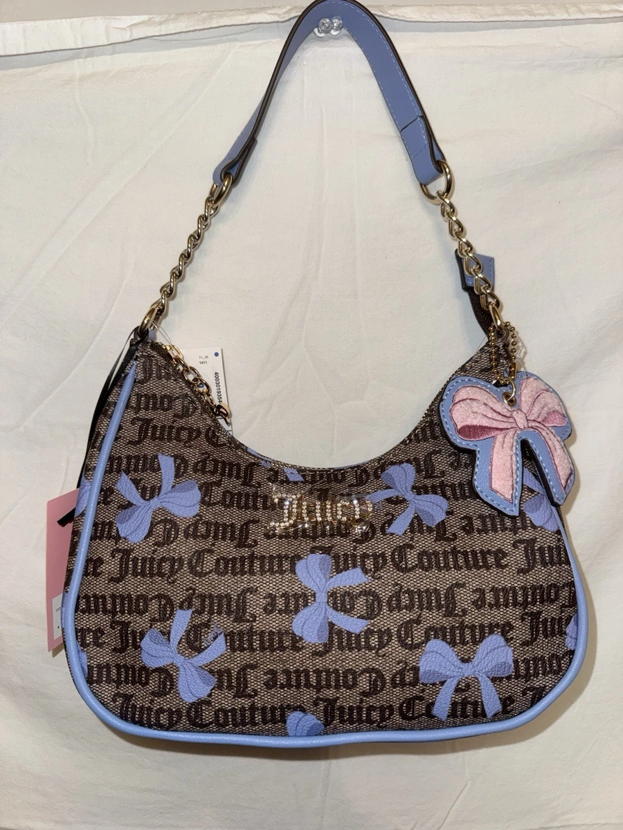 Juicy Couture Faux Leather Exterior Blue Bags & Handbags for Women