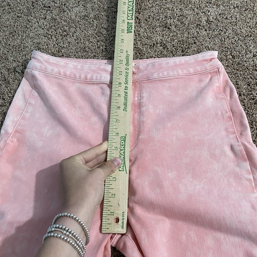 Pantalones de mezclilla We The Free Just flotantes acampanados para mujer 29 campana parte inferior 29x31 dobladillo crudo rosa - Imagen 8 de 10