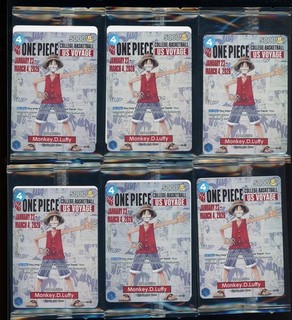 Lot of (6) One Piece EN College Basketball US Voyage #055 Monkey D Luffy Sealed