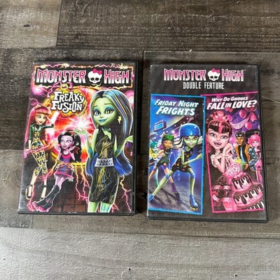 Monster High  DVD Lot Freaky Fusion, Friday Nights Frights, Fall in Love