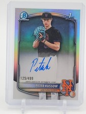 PETER KUSSOW 2025 BOWMAN DRAFT CHROME 1ST REFRACTOR AUTO /499 #CPA-PK Q0927