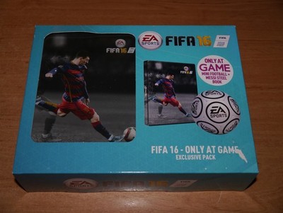 Fifa 16 Spiel mit Steelbook Hülle und Mini Football Sony PS4 Playstation 4