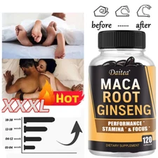 Maca Root and Ginseng Capsules 11400 Mg - Male Enhancement, Energy and Stamina