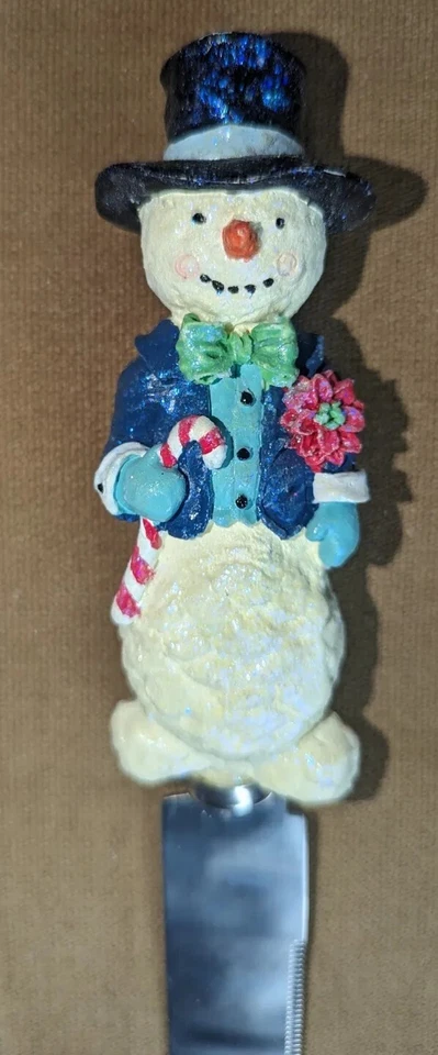 Cuchillo para Pasteles The Flurries Muñeco de Nieve Mango Temático de Navidad Caja Original feb24 Foto 3 de 4