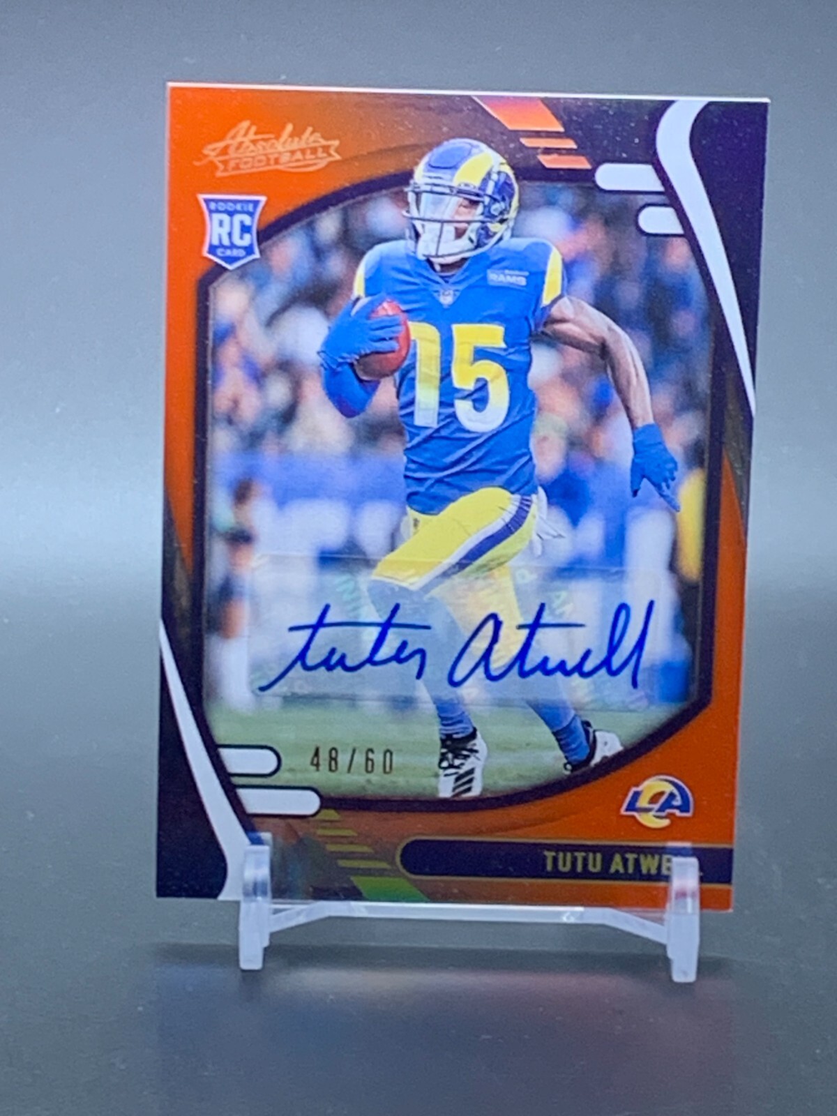 2021 Panini Absolute Orange #119 TUTU ATWELL Auto Los Angeles Rams RC #/60