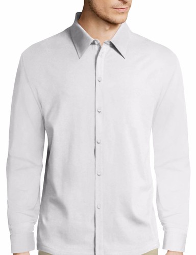Mens DRESS SHIRTS Button Down Stretch Point Collar Slim Fit Premium Stylish - Picture 48 of 53