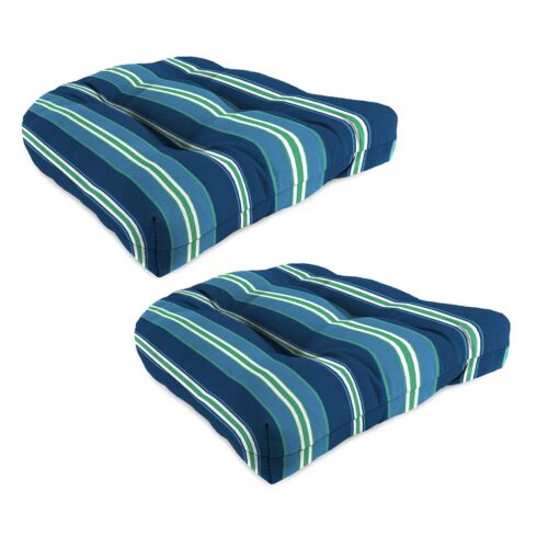 New Tufted Outdoor Wicker Chair Seat Cushions 19" x 19", 2-Pack, Fade Resistant - Picture 10 of 11